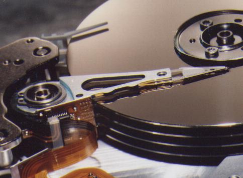 Photo of hard drive internals